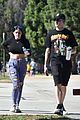 ariel winter flashes her abs in a crop top at soccer game with levi meaden01