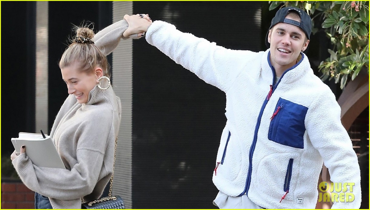 justin bieber spins wife hailey as they dance in the street 06