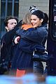gigi hadid and kendall jenner share a hug outside of victorias secret fashion show rehearsals 04