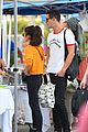sarah hyland and wells adams share sweet kiss at the farmers market 08