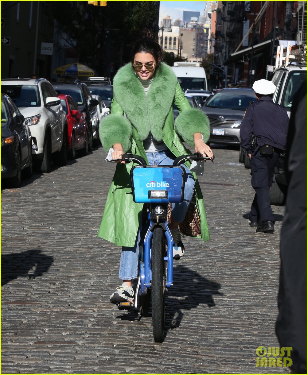 kendall jenner dons furry green coat and long nails while out on her birthday 04