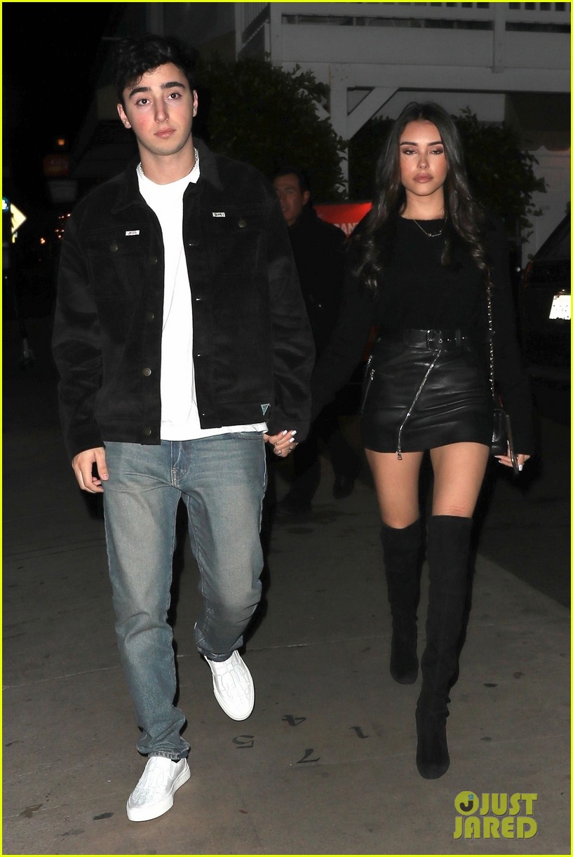 madison beer zack bia hold hands on date night 01