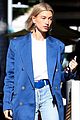 hailey bieber is a beauty in blue while shopping at barneys 04