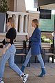 hailey bieber is a beauty in blue while shopping at barneys 07.