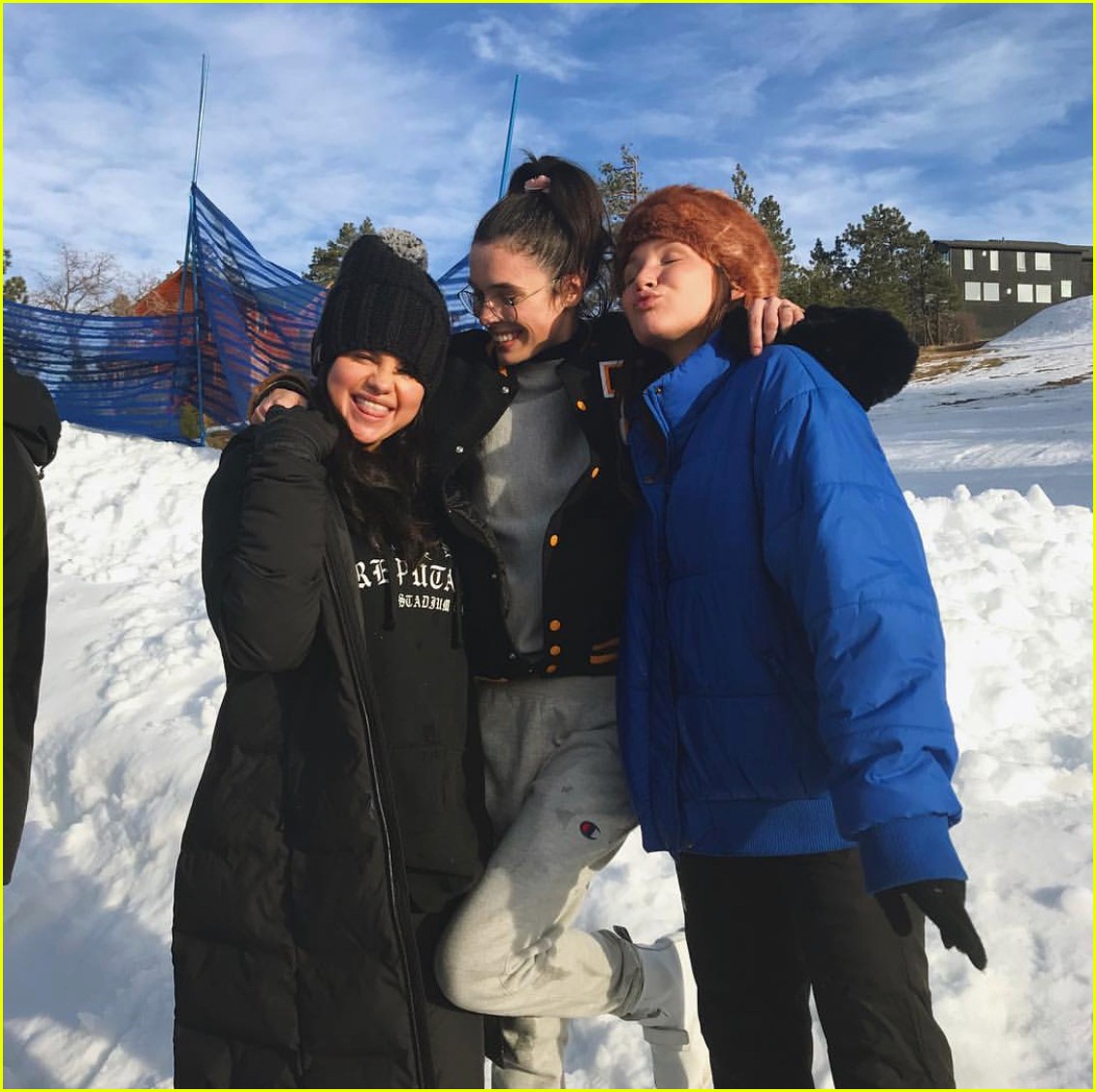 selena gomez goes snow tubing with her friends 02