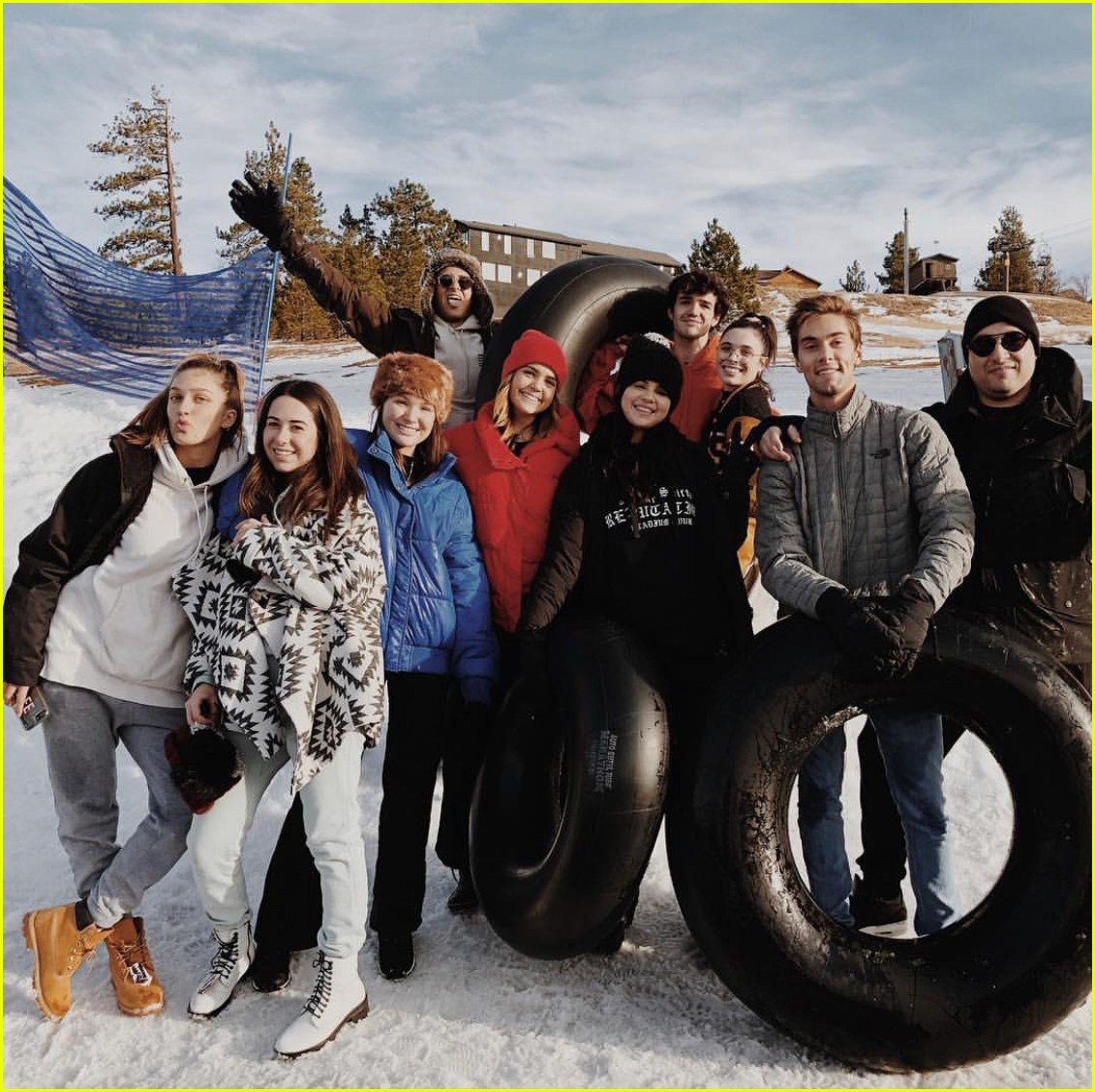 selena gomez goes snow tubing with her friends 04