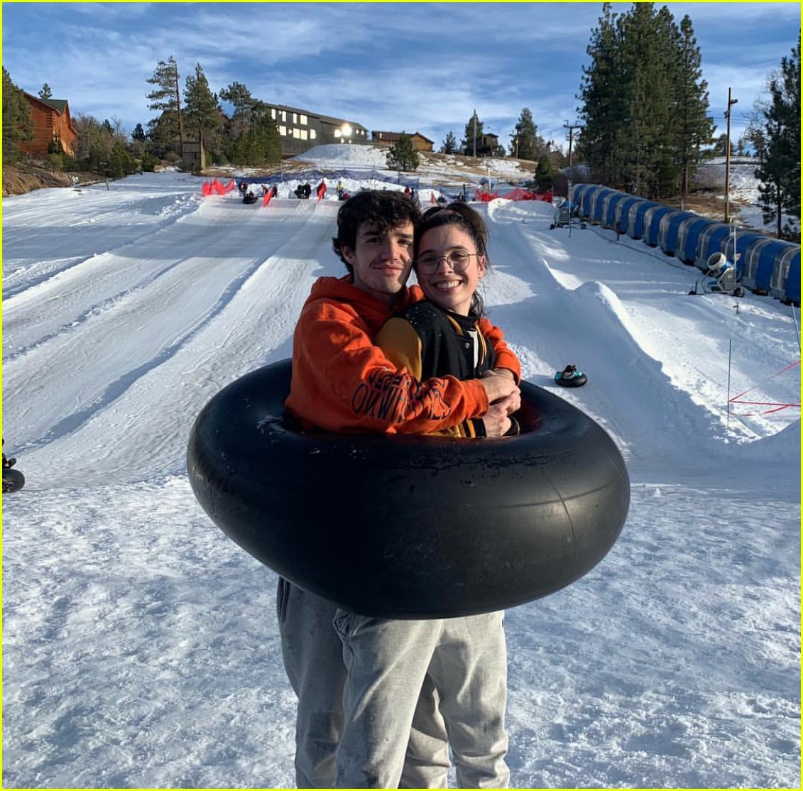 selena gomez goes snow tubing with her friends 10