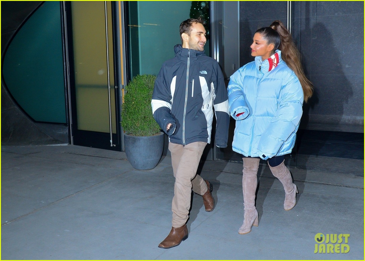 ariana grande and former broadway co star aaron simon gross hang out in nyc 08