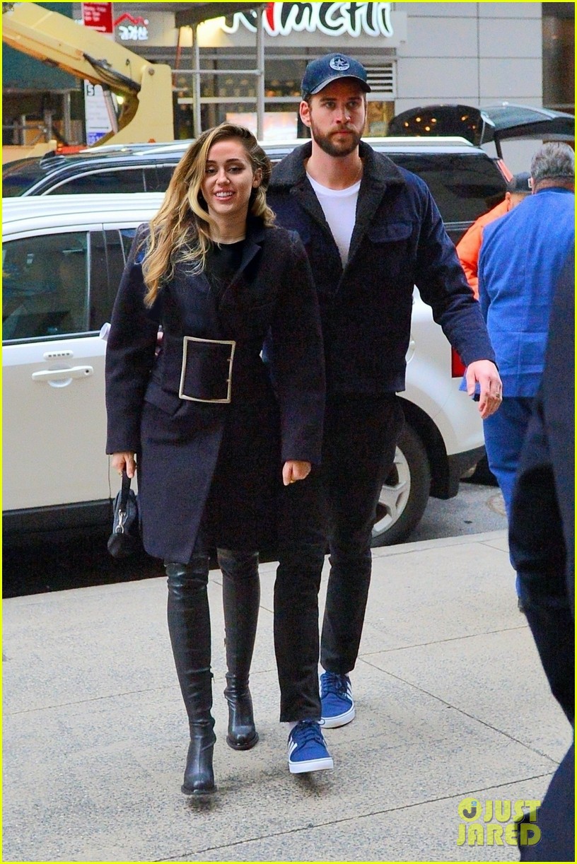 miley cyrus is joined by liam hemsworth in nyc ahead of snl performance 01
