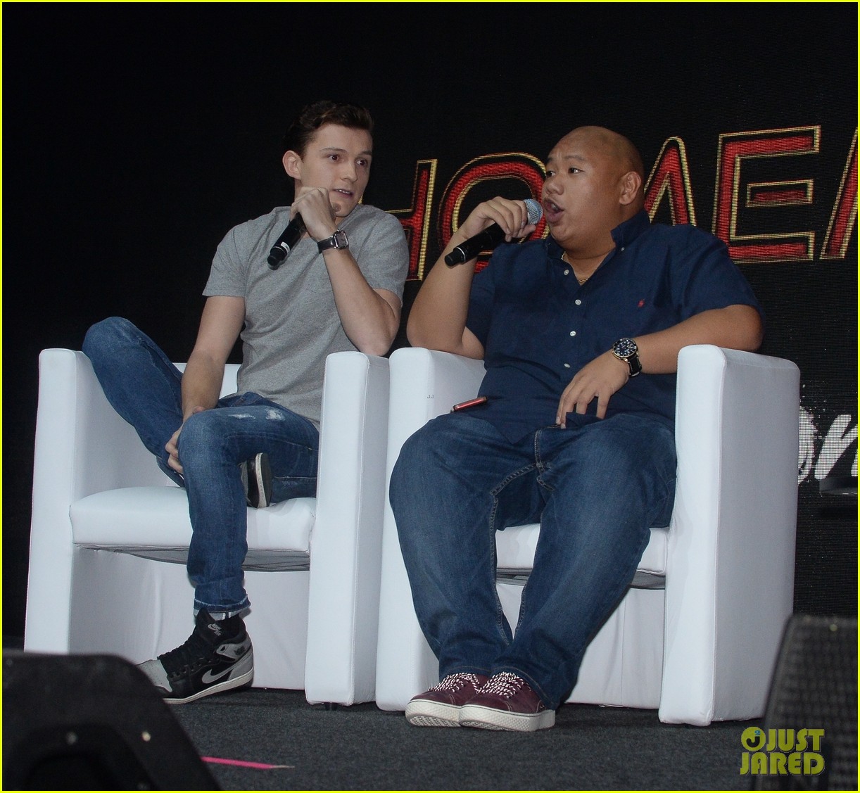 tom holland sophie turner promote marvel movies at comic con 01