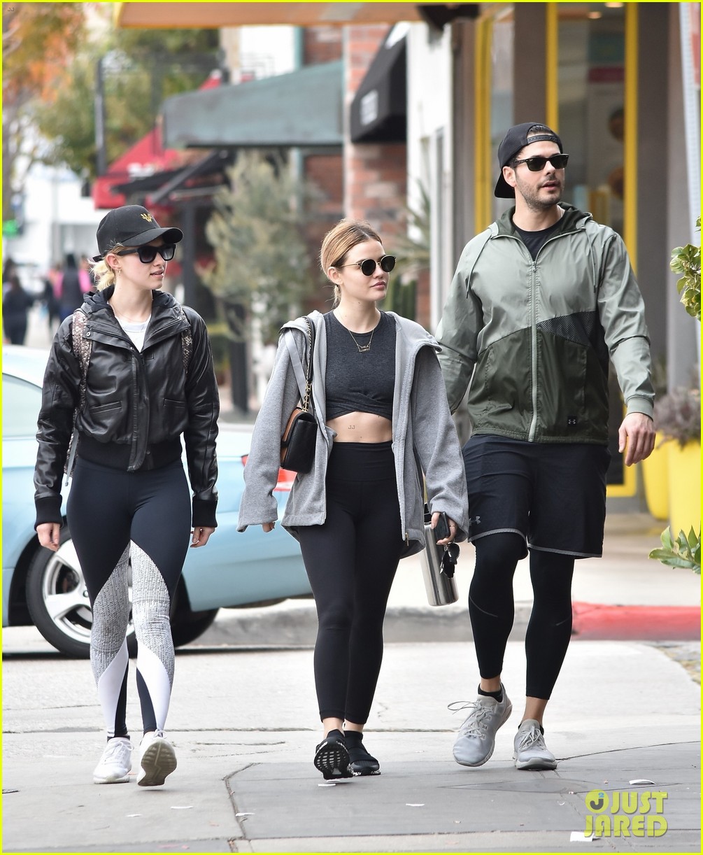 lucy hale joins life sentence co star jayson blair for workout 03
