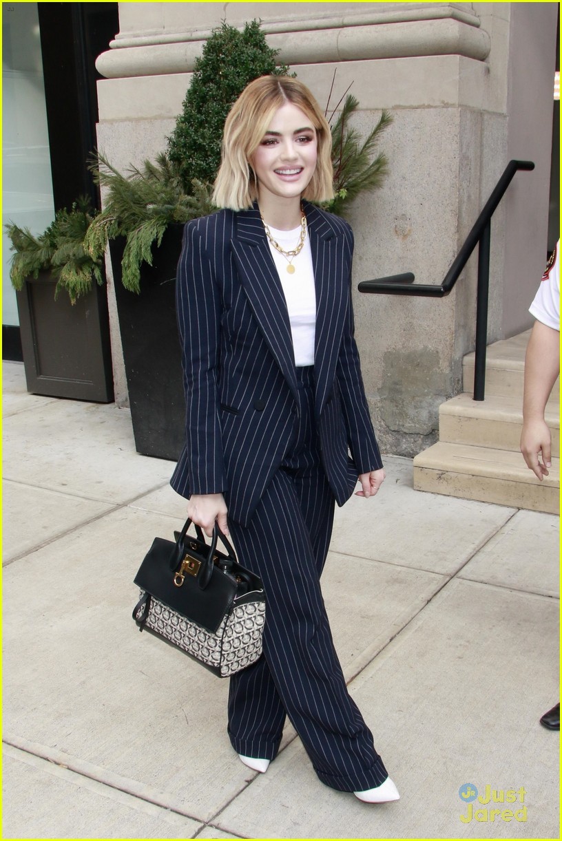 lucy hale suit look nyc 02
