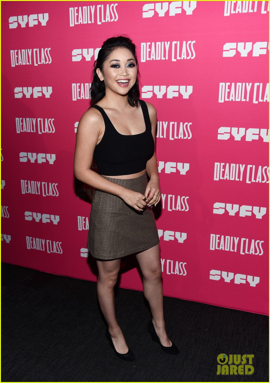 janel parrish supports lana condor at deadly class premiere 21