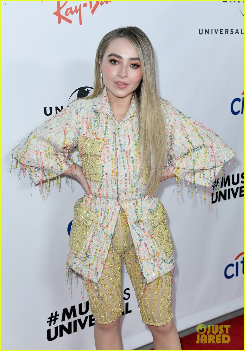 sabrina carpenter glows in yellow at universal music groups grammys 2019 after party 10