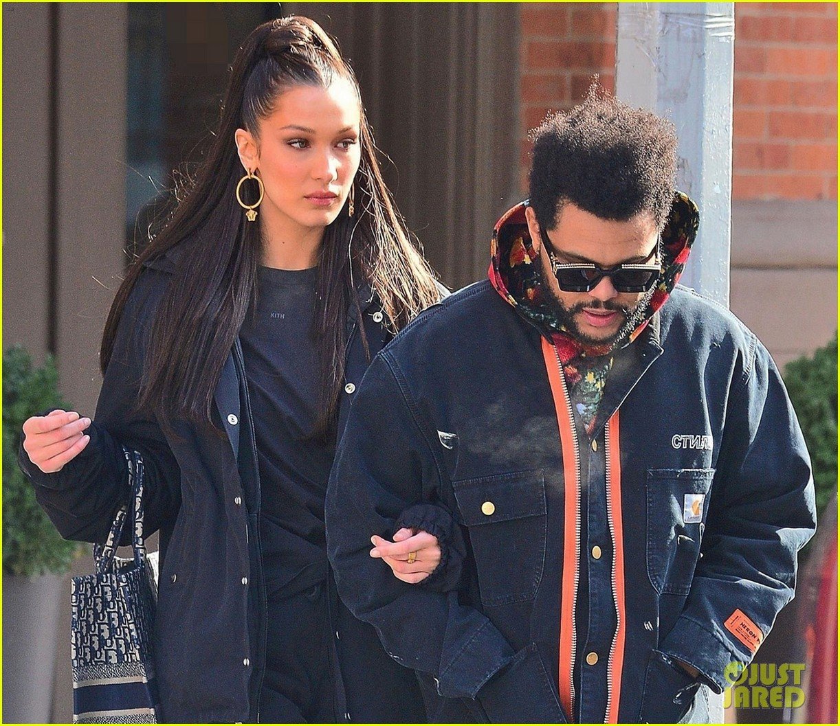 bella hadid and the weeknd bundle up while heading out in nyc 02