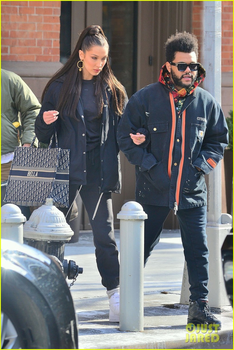 bella hadid and the weeknd bundle up while heading out in nyc 03