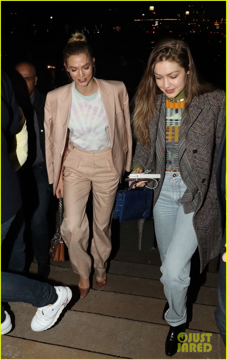 gigi hadid and karlie kloss step out for evian party in paris 23