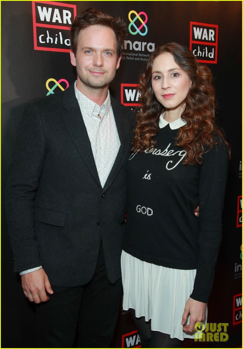 troian bellisario and patrick j adams check out comedy for a good cause 02