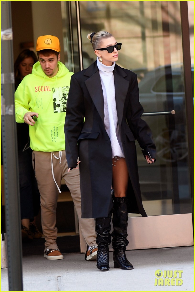 justin bieber gets the door for hailey while stepping out in nyc 06
