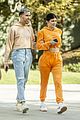 kylie jenner sports orange track suit for lunch at sugar fish 03