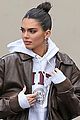kendall jenner dons brother leather jacket studio 04