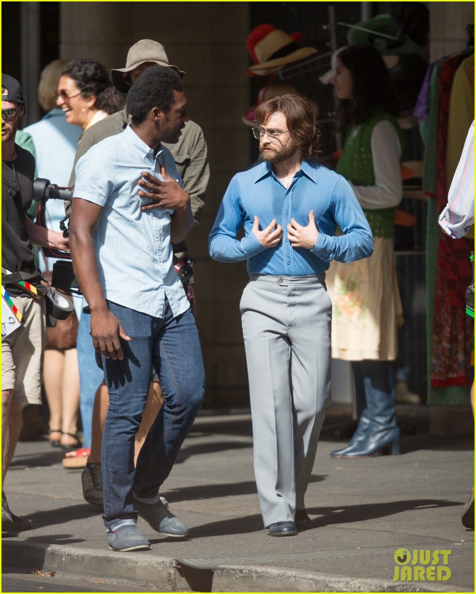 daniel radcliffe sports long hair and beard on escape from pretoria set 02