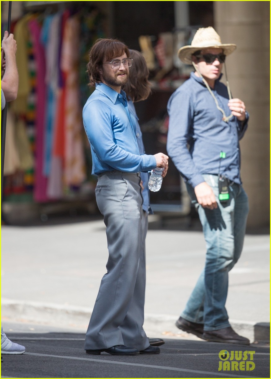 daniel radcliffe sports long hair and beard on escape from pretoria set 04
