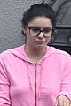 ariel winter goes pretty in pink for day at the studio 02