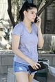 ariel winter takes a call while out 01