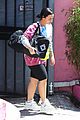 demi lovato hits boxing gym in colorful tie dye t shirt 05