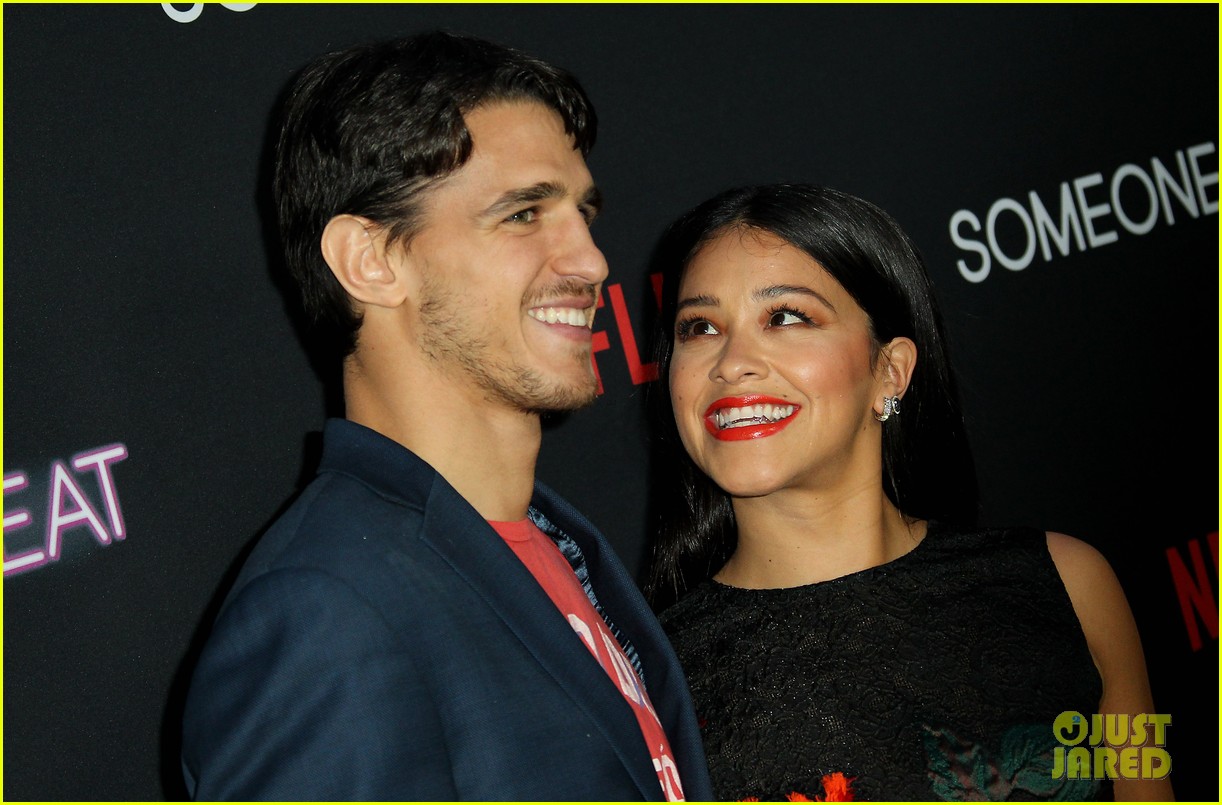 gina rodriguez is supported by fiance joe locicero at someone great premiere 35