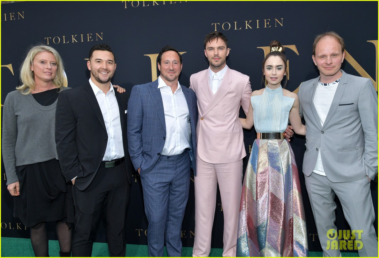 lily collins nicholas hoult look so stylish tolkien premiere 16