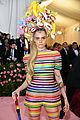 cara delevingne wears rainbow stripes to met gala 2019 06