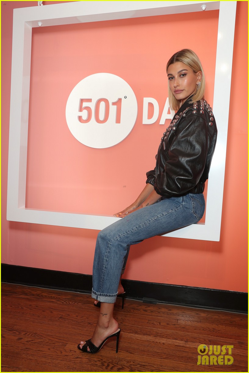 hailey bieber hangs with jaden smith at levis event 10