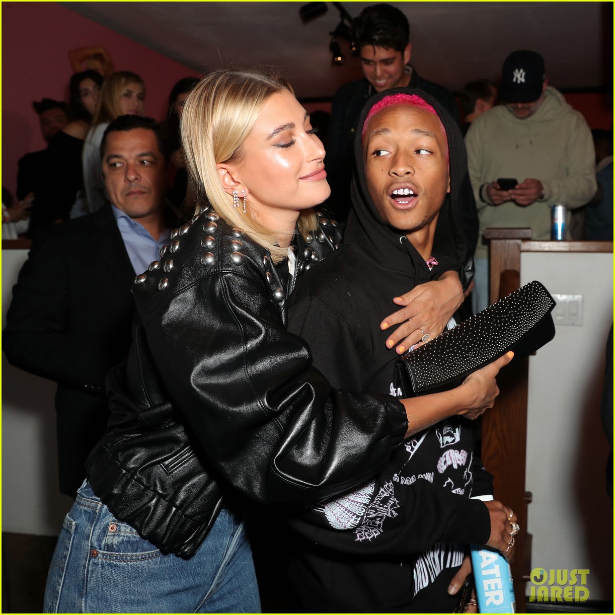hailey bieber hangs with jaden smith at levis event 13