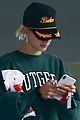 hailey bieber reps new last name on her baseball hat 02