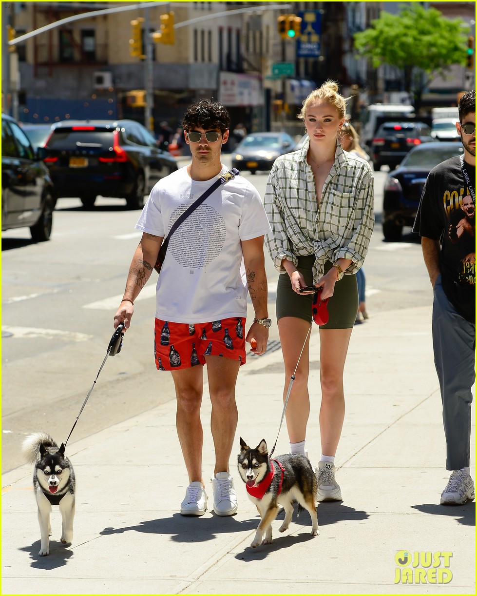 joe jonas sophie turner take their dogs for a walk in nyc 07