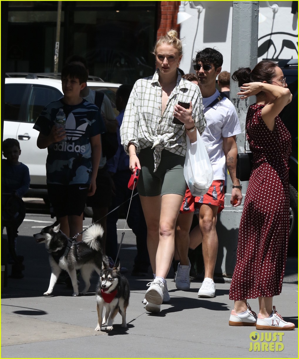 joe jonas sophie turner take their dogs for a walk in nyc 09