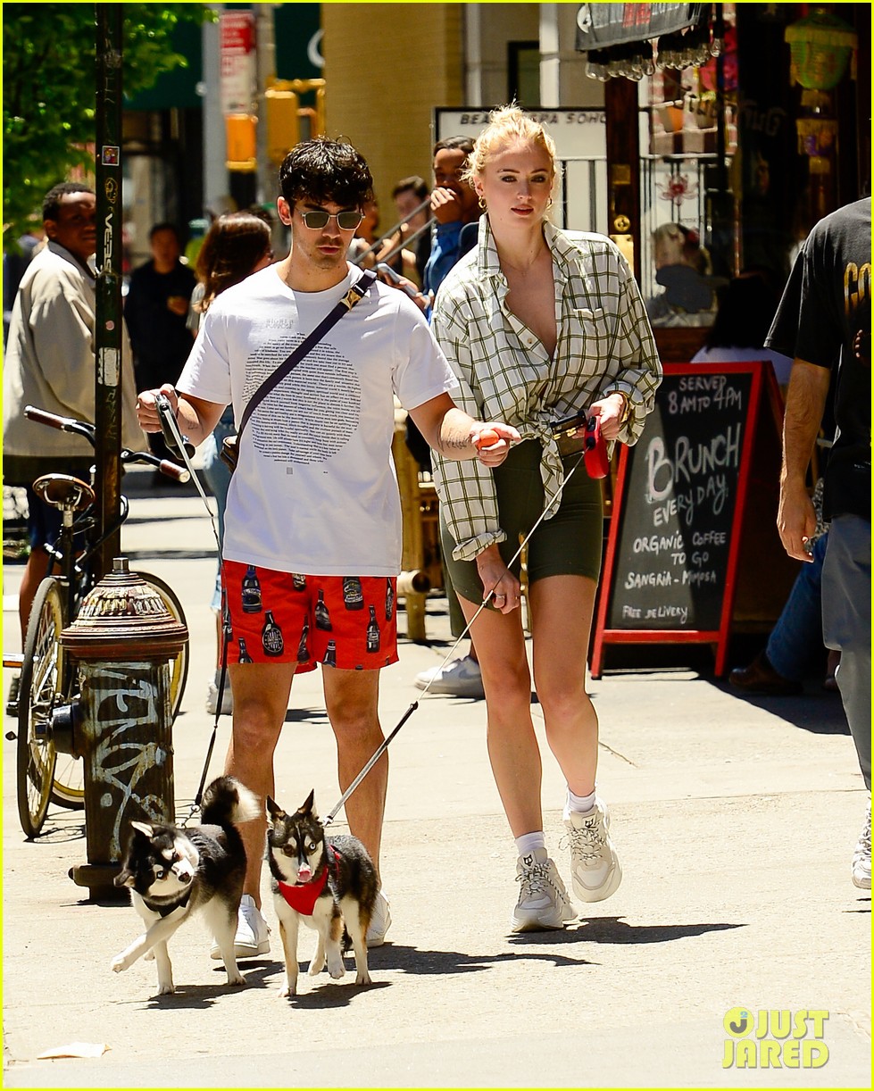 joe jonas sophie turner take their dogs for a walk in nyc 10