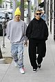 justin hailey bieber wear oversized sweaters for beverly hills shopping day 03