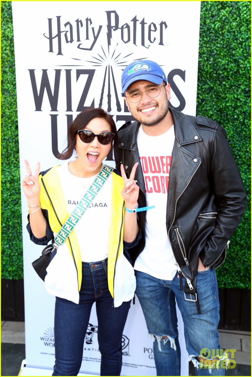 ally maki attends harry potter wizards unite event with fiance travis atreo 01