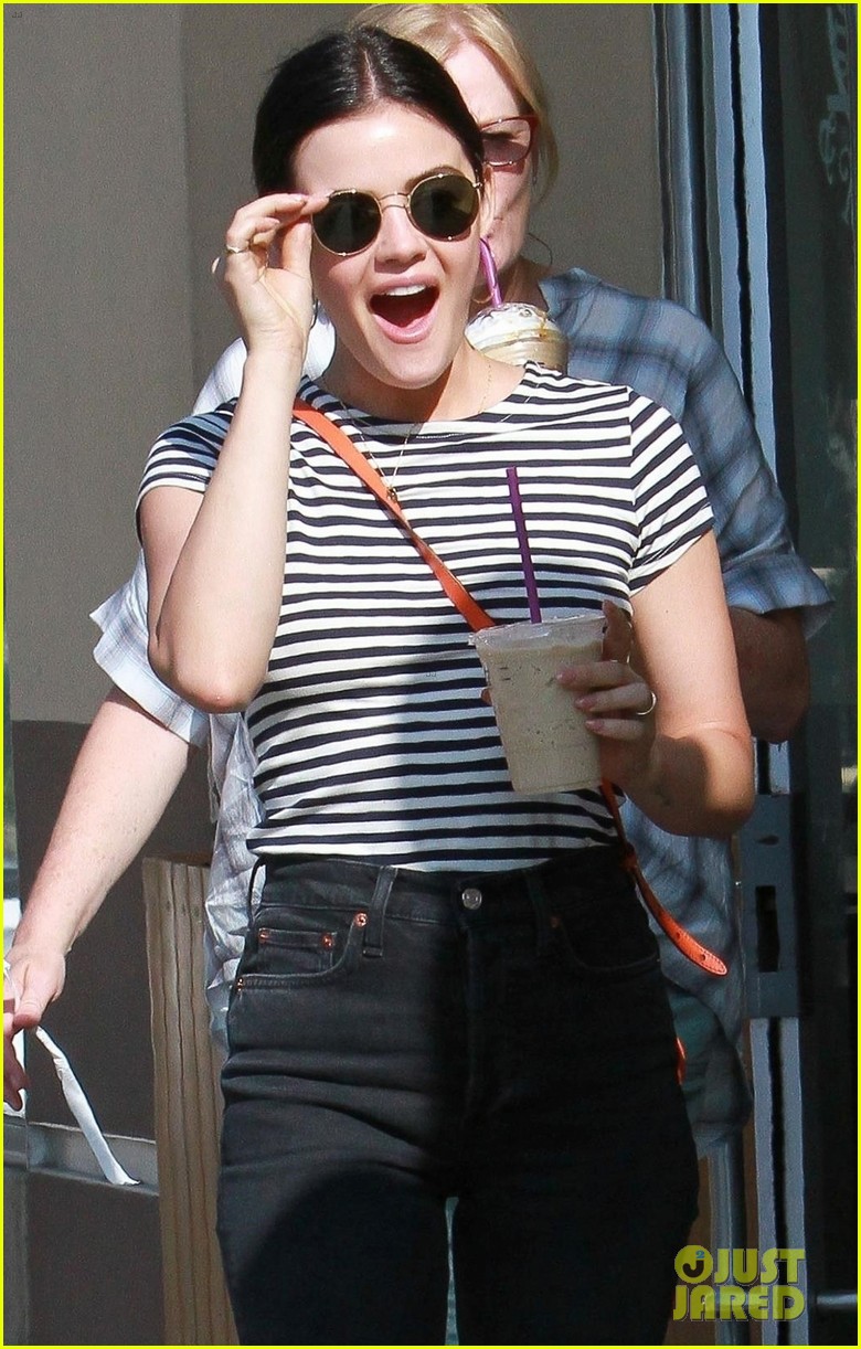 lucy hale gets birthday surprise paparazzi 02