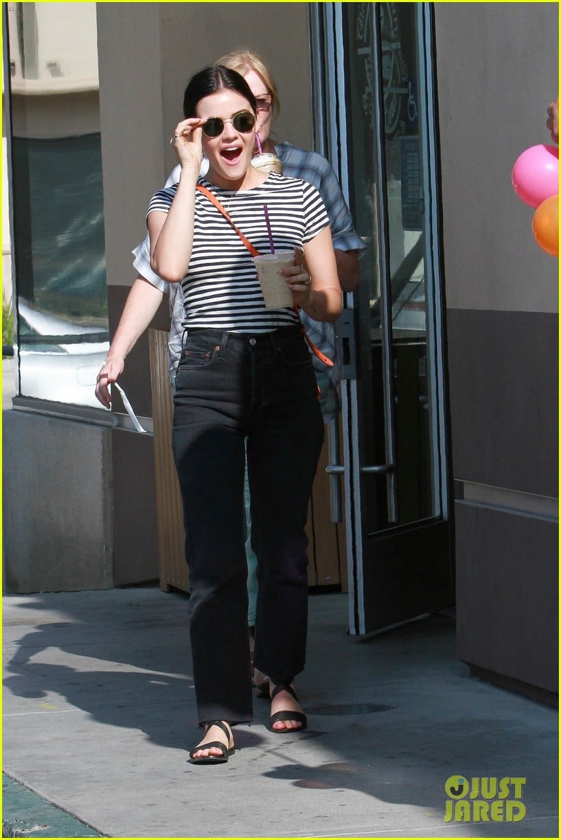 lucy hale gets birthday surprise paparazzi 07