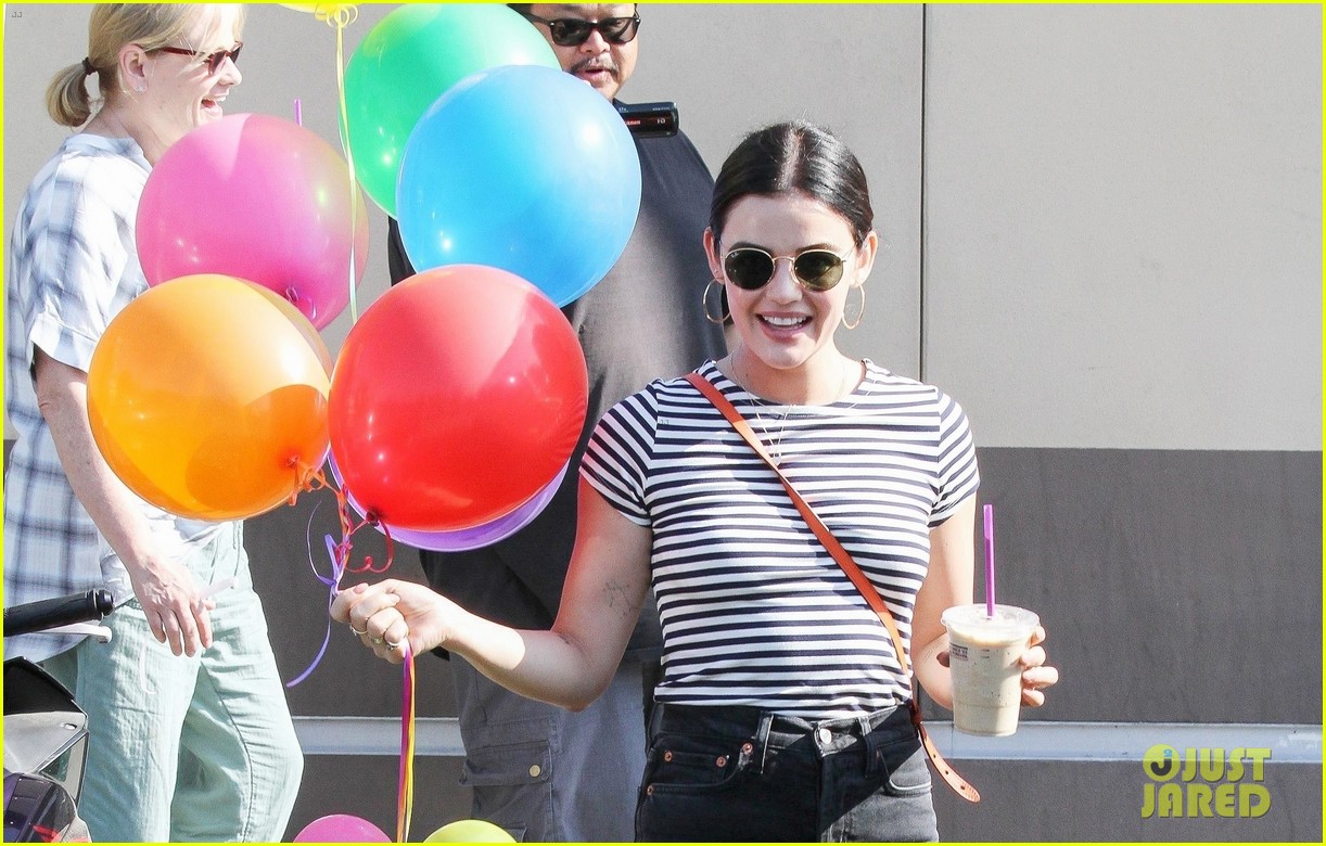lucy hale gets birthday surprise paparazzi 09