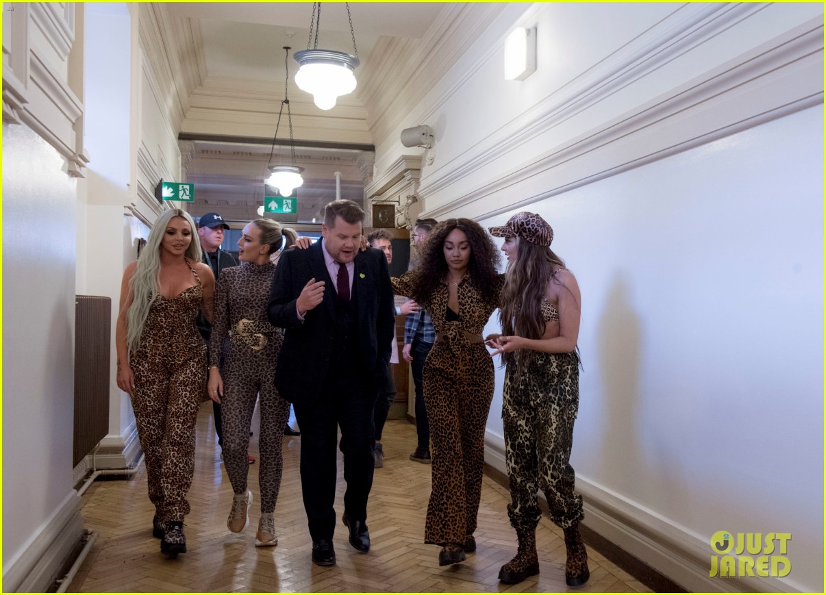 little mix invade james corden desk while performing on late late show 04