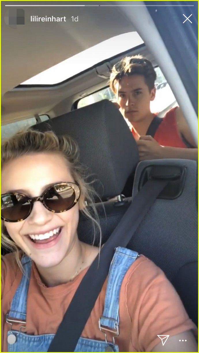 lili reinhart catches cole sprouse playing with his hair 05