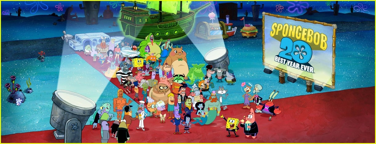 spongebob squarepants is rolling out the red carpet to every character ever 02