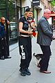 sophie turner cuddles one of her dogs while out in nyc 01