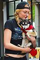 sophie turner cuddles one of her dogs while out in nyc 04