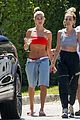 hailey bieber bares toned body during day out with husband justin bieber 04